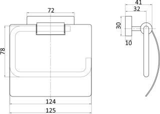 Держатель туалетной бумаги Sapho Olymp с крышкой хром 1321-07